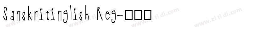 Sanskritinglish Reg字体转换